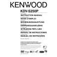 Cover page of KENWOOD KDV-S250P Owner's Manual
