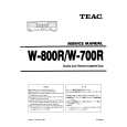 Cover page of TEAC W-700R Service Manual