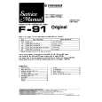 Cover page of PIONEER F-91 Service Manual