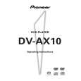 Cover page of PIONEER DV-AX10/KU/CA Owner's Manual