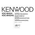 Cover page of KENWOOD KDC-M4524G Owner's Manual