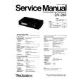 Cover page of TECHNICS SV260 Service Manual
