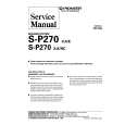 Cover page of PIONEER SP270 XJI/E Service Manual