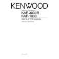 Cover page of KENWOOD KAF-1030 Owner's Manual