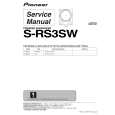 Cover page of PIONEER S-RS3SW/LFXJ Service Manual