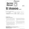Cover page of PIONEER S-A6800/XJI/EW Service Manual