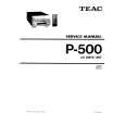 Cover page of TEAC P-500 Service Manual