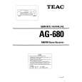 Cover page of TEAC AG680 Service Manual