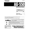 Cover page of TEAC AG550 Owner's Manual