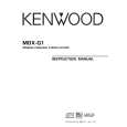 Cover page of KENWOOD MDX-G1 Owner's Manual