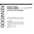Cover page of KENWOOD KAC-820 Owner's Manual