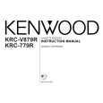 Cover page of KENWOOD KRC-V879R Owner's Manual