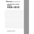 Cover page of PIONEER VSX-1012-K/KUXJICA Owner's Manual