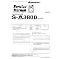 Cover page of PIONEER S-A3800/XJI/UC Service Manual