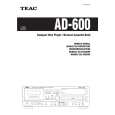 Cover page of TEAC AD600 Owner's Manual