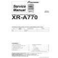 Cover page of PIONEER XR-A770/MYXJ Service Manual