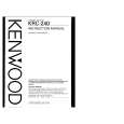 Cover page of KENWOOD KRC240 Owner's Manual