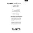 Cover page of ONKYO T-405TX Service Manual