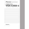 Cover page of PIONEER VSX-C502-S/SAXU Owner's Manual