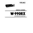 Cover page of TEAC W-990RX Service Manual