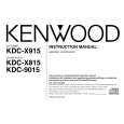 Cover page of KENWOOD KDC-X815 Owner's Manual