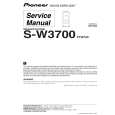 Cover page of PIONEER S-W3700 Service Manual