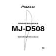 Cover page of PIONEER MJ-D508 Owner's Manual