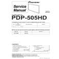Cover page of PIONEER PDP-505HD/KUC Service Manual