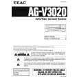 Cover page of TEAC AGV3020 Owner's Manual