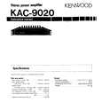 Cover page of KENWOOD KAC9020 Owner's Manual