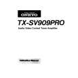 Cover page of ONKYO TXVS909PRO Owner's Manual