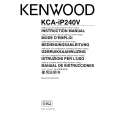 Cover page of KENWOOD KCA-IP240V Owner's Manual