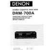 Cover page of DENON DRM-700A Owner's Manual