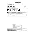 Cover page of PIONEER PD-F1004 Service Manual