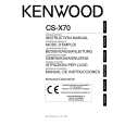 Cover page of KENWOOD CS-X70 Owner's Manual