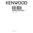 Cover page of KENWOOD KAC-M645 Owner's Manual