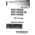 Cover page of PIONEER KEH-P5450 Owner's Manual