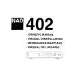 Cover page of NAD 402 Owner's Manual