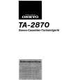 Cover page of ONKYO TA-2870 Owner's Manual