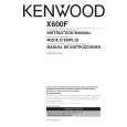 Cover page of KENWOOD X600F Owner's Manual
