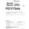 Cover page of PIONEER PD-F1009-G/LB Service Manual