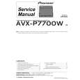Cover page of PIONEER AVXP7700W Service Manual