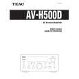 Cover page of TEAC AV-H500 Owner's Manual