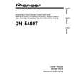 Cover page of PIONEER GM-5400T/XJ/UC Owner's Manual