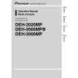 Cover page of PIONEER DEH-2000MPB/XN/EW5 Owner's Manual