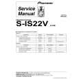 Cover page of PIONEER S-IS22V/XJI/E Service Manual