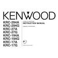 Cover page of KENWOOD KRC-17A Owner's Manual