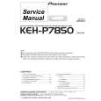 Cover page of PIONEER KEH-P7850 Service Manual