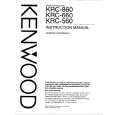 Cover page of KENWOOD KRC860 Owner's Manual