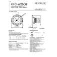 Cover page of KENWOOD KFCW2500 Service Manual